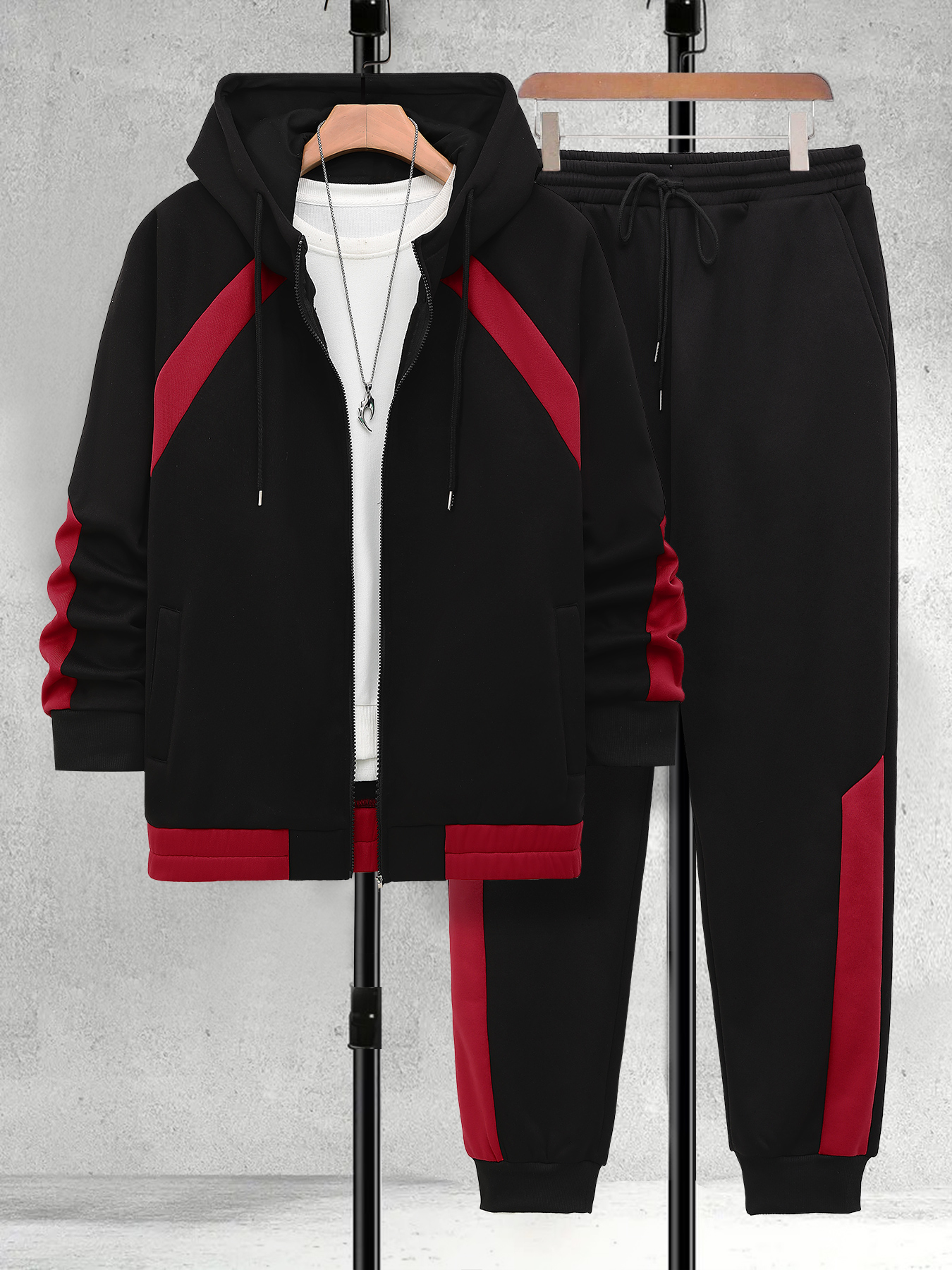 Winter Clothing Men - Men's Plus Size Black & Red