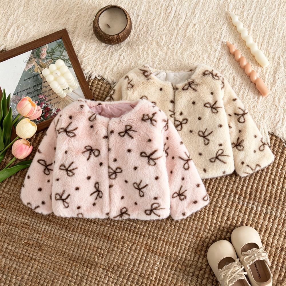 Winter Clothing Baby - Children's Clothing Winter Bow Lamb Wool
