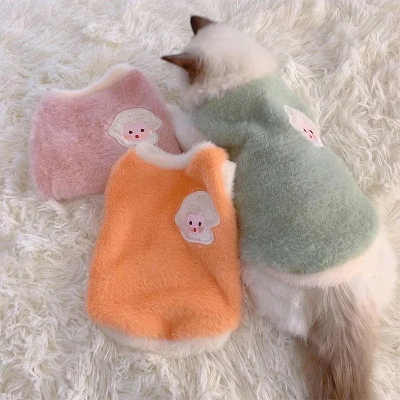 Winter Clothing Accessories - Soft Thicken Pet Clothes Faux Rabbit