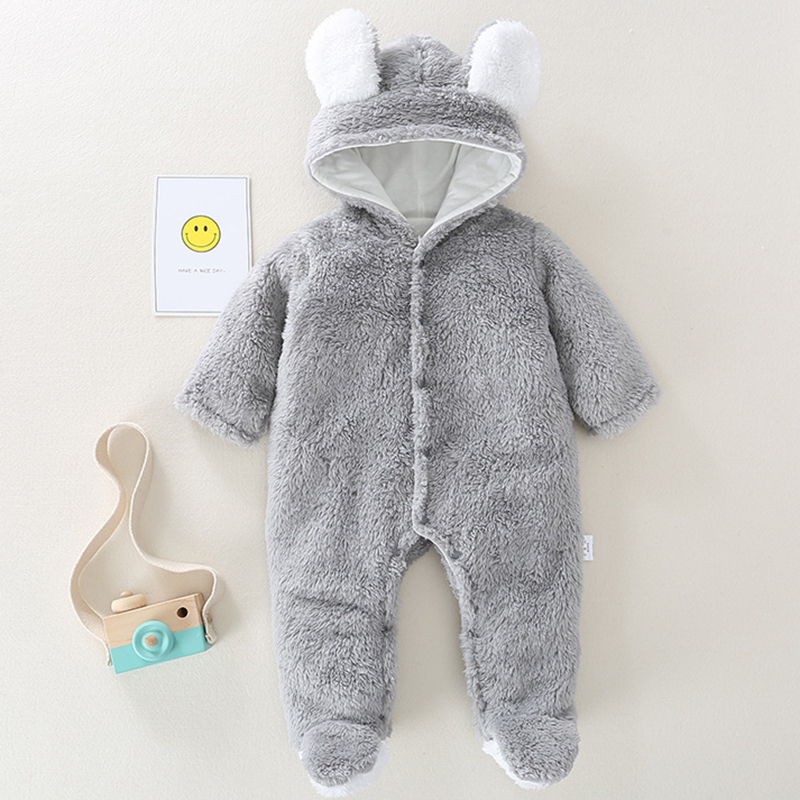 Winter Clothing Toddler - Winter Baby Boy Romper Hooded Cartoon