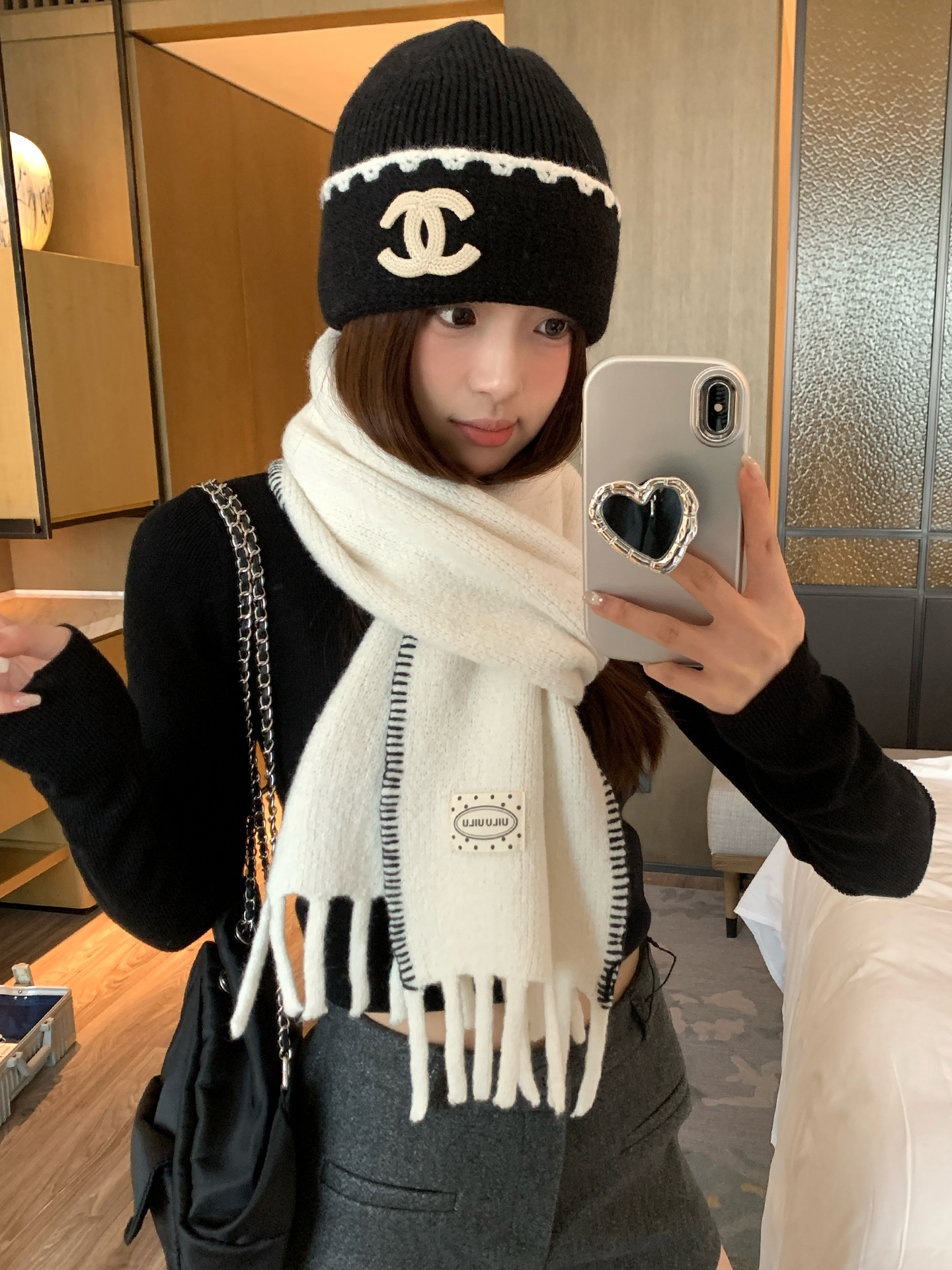 Winter Clothing Korea - Woolen Korean Style Edge-Locked Scarf For