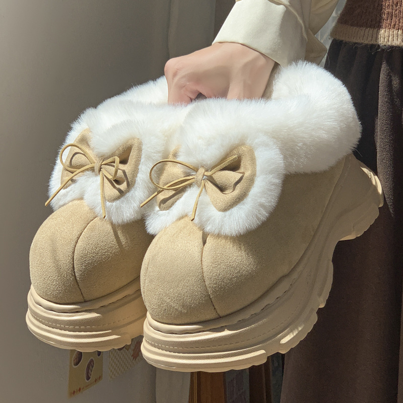 Warm Faux Fur Fluffy Slippers  - مراجعة Winter Clothing Korea وسعره