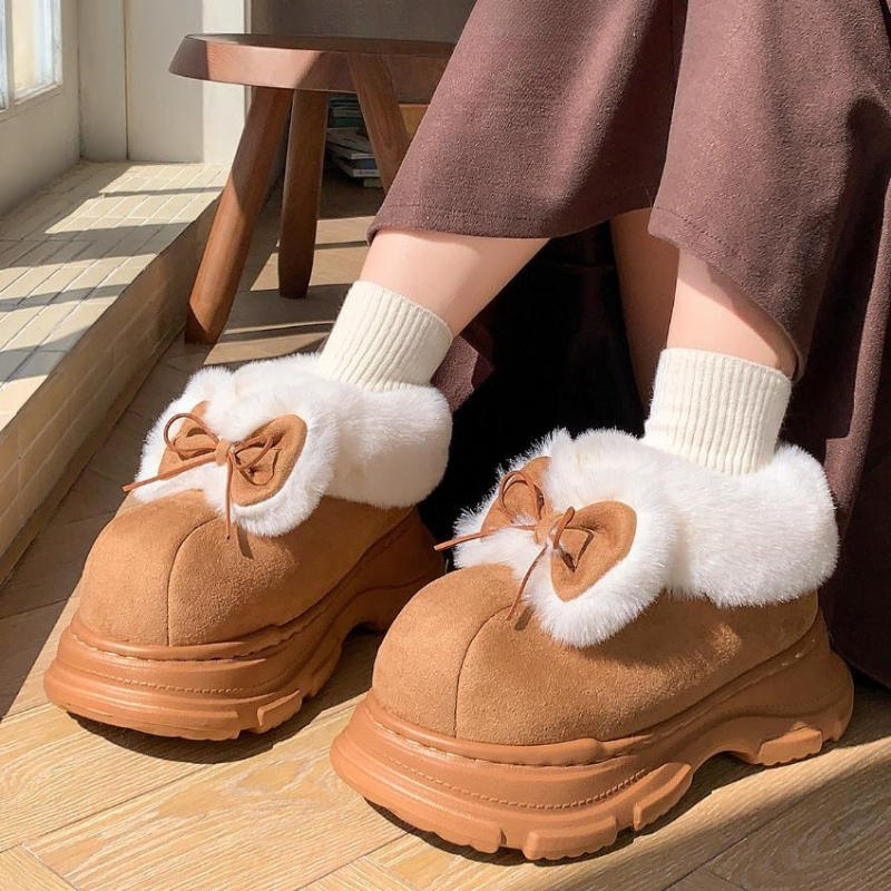 Warm Faux Fur Fluffy Slippers  - مراجعة Winter Clothing Korea وسعره