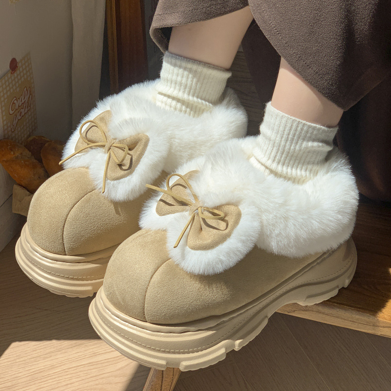 Warm Faux Fur Fluffy Slippers  - مراجعة Winter Clothing Korea وسعره