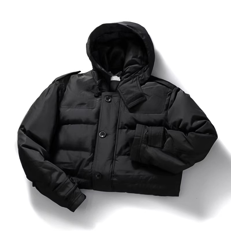 Men's Mid-Length Hooded down J - مراجعة Winter Clothing Label وسعره