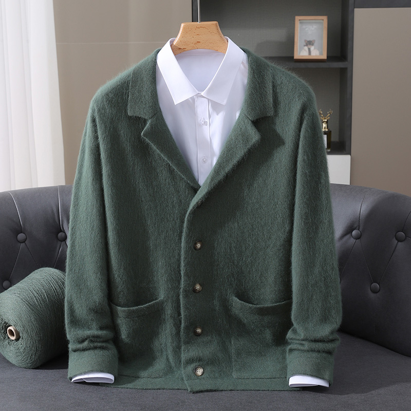 New Mink Wool Cardigan Men's P - مراجعة Winter Clothing Uae وسعره