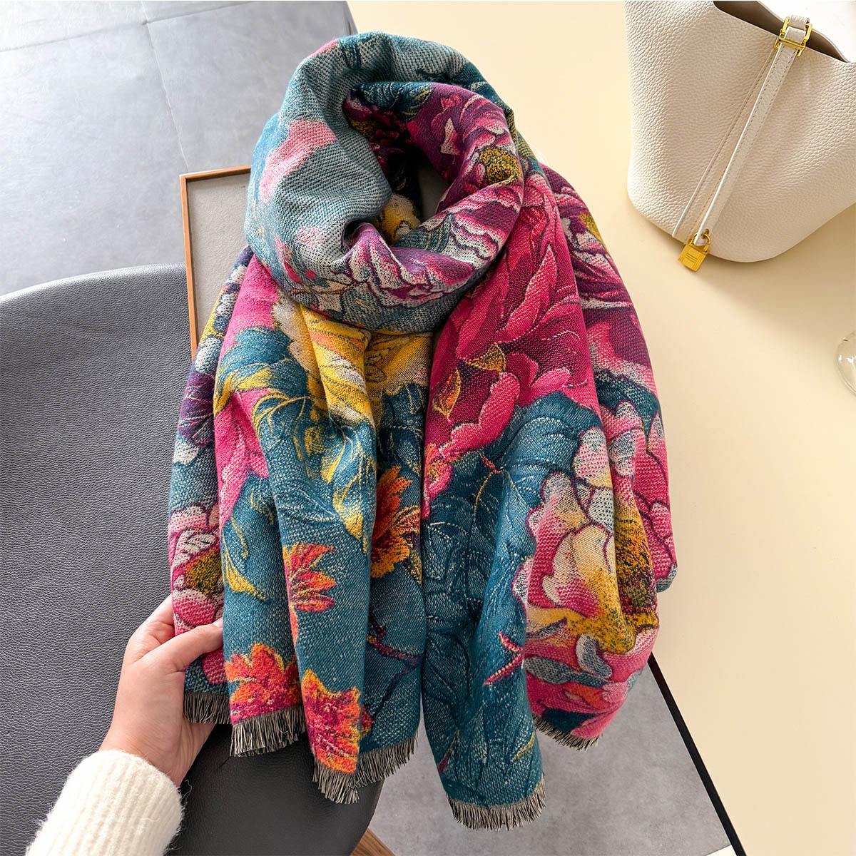 Warm Cashmere Scarf Women Shaw - مراجعة Cashmere Scarf Wrap وسعره