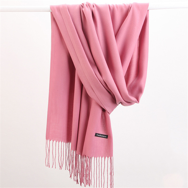 Fashion Solid Color 2023 Women - مراجعة Cashmere Scarf Wrap وسعره