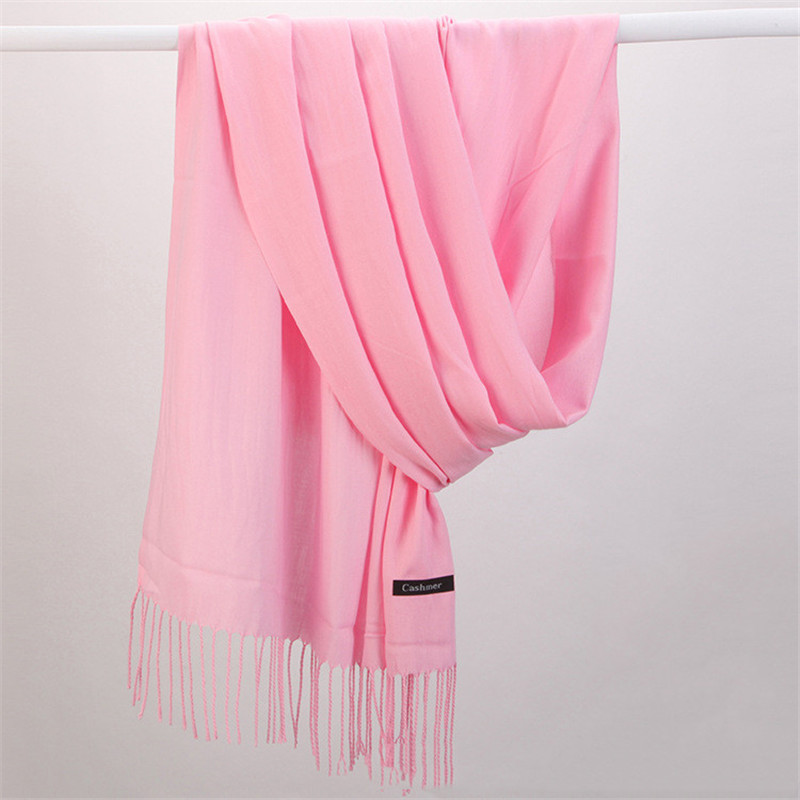 Fashion Solid Color 2023 Women - مراجعة Cashmere Scarf Wrap وسعره