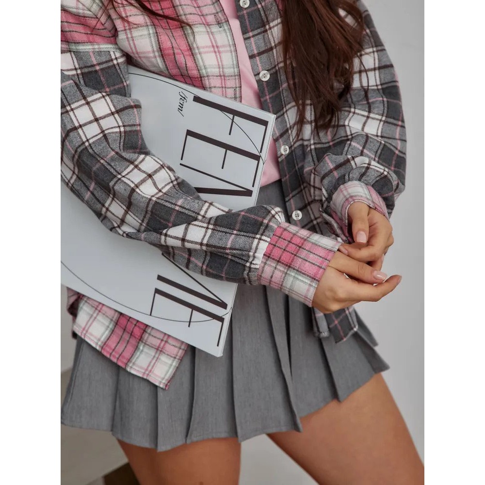 2025 Plus Size Color Block Pla - مراجعة Winter Clothing Korea وسعره