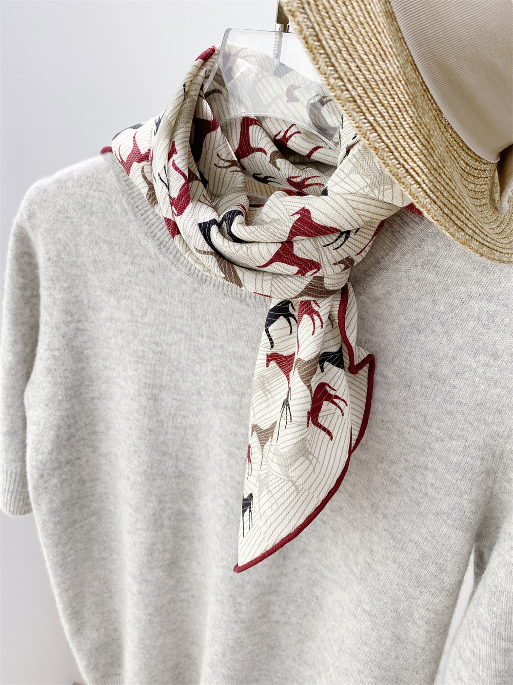 Silk Wool Blend Scarf Women Ha - مراجعة Winter Clothing Hong Kong وسعره
