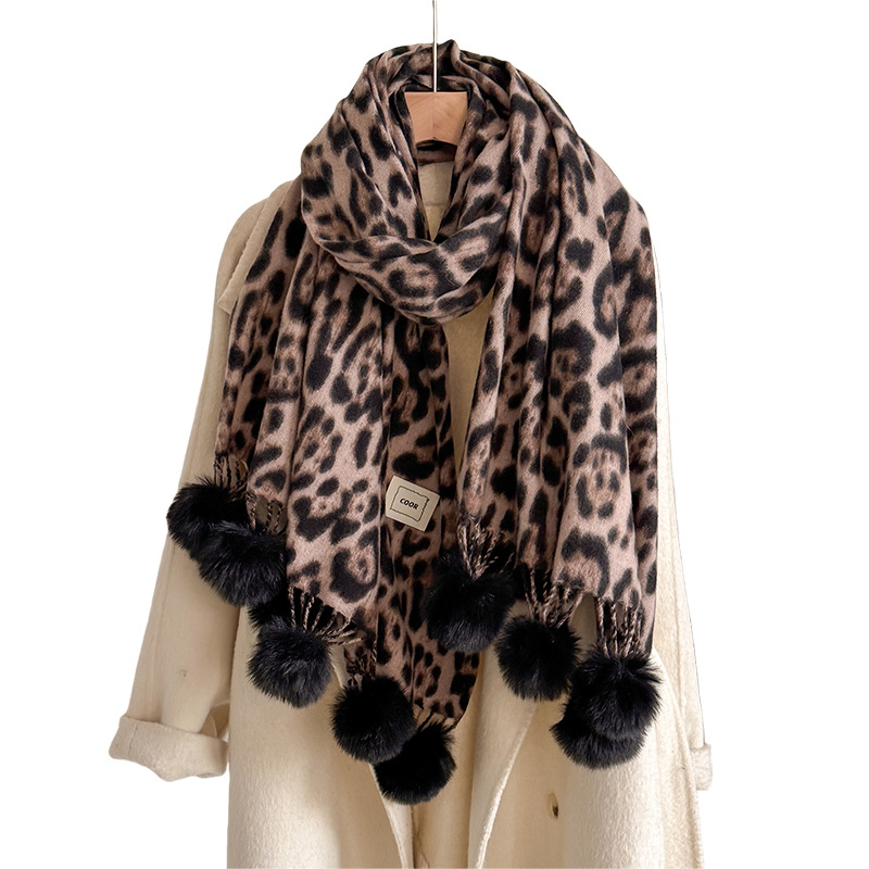 New Luxury Winter Leopard Two- - مراجعة Cashmere Scarf Wrap وسعره