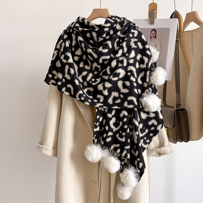 New Luxury Winter Leopard Two- - مراجعة Cashmere Scarf Wrap وسعره