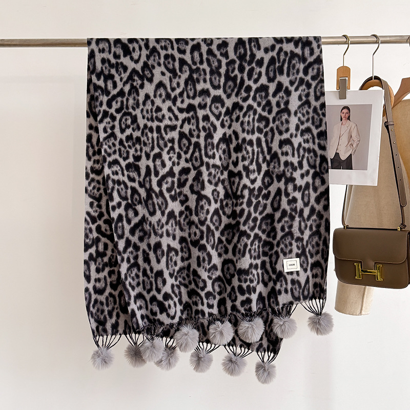 New Luxury Winter Leopard Two- - مراجعة Cashmere Scarf Wrap وسعره