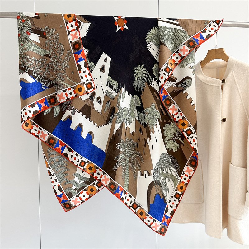 Wool Silk Scarf Women Cashmere - مراجعة Winter Clothing Hong Kong وسعره