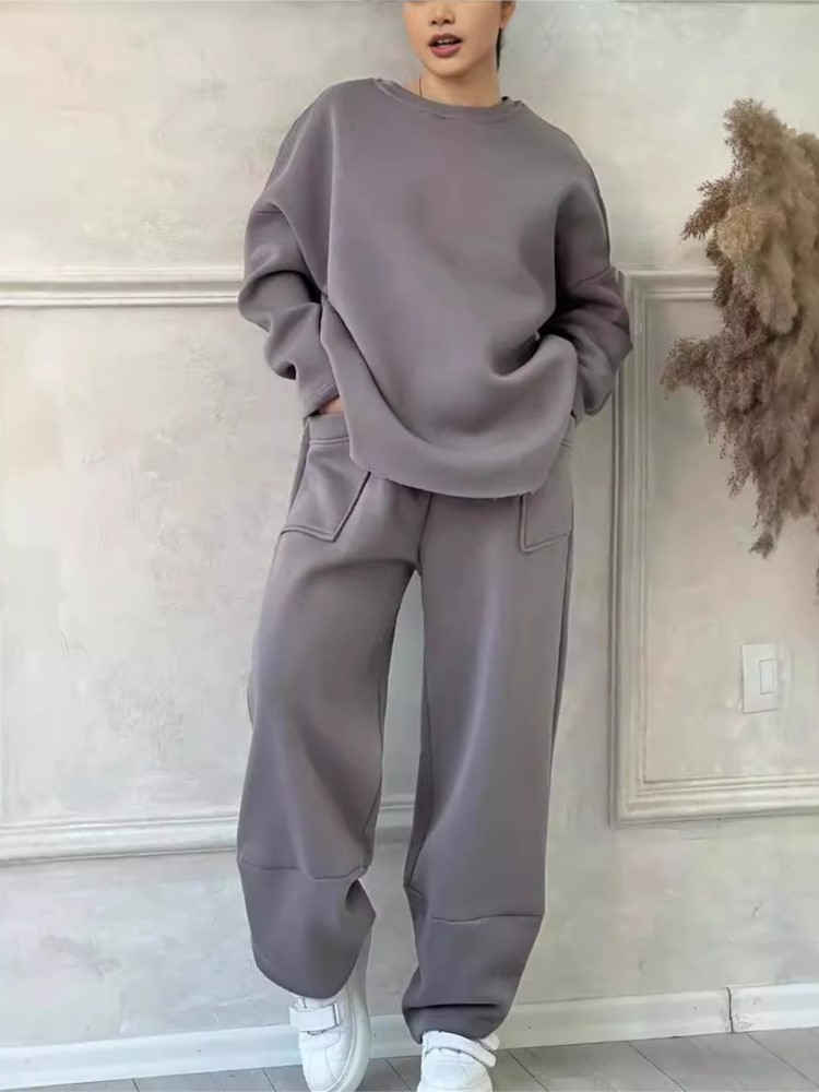New Solid 2 Piece Set Women's  - مراجعة Winter Clothing Sales وسعره