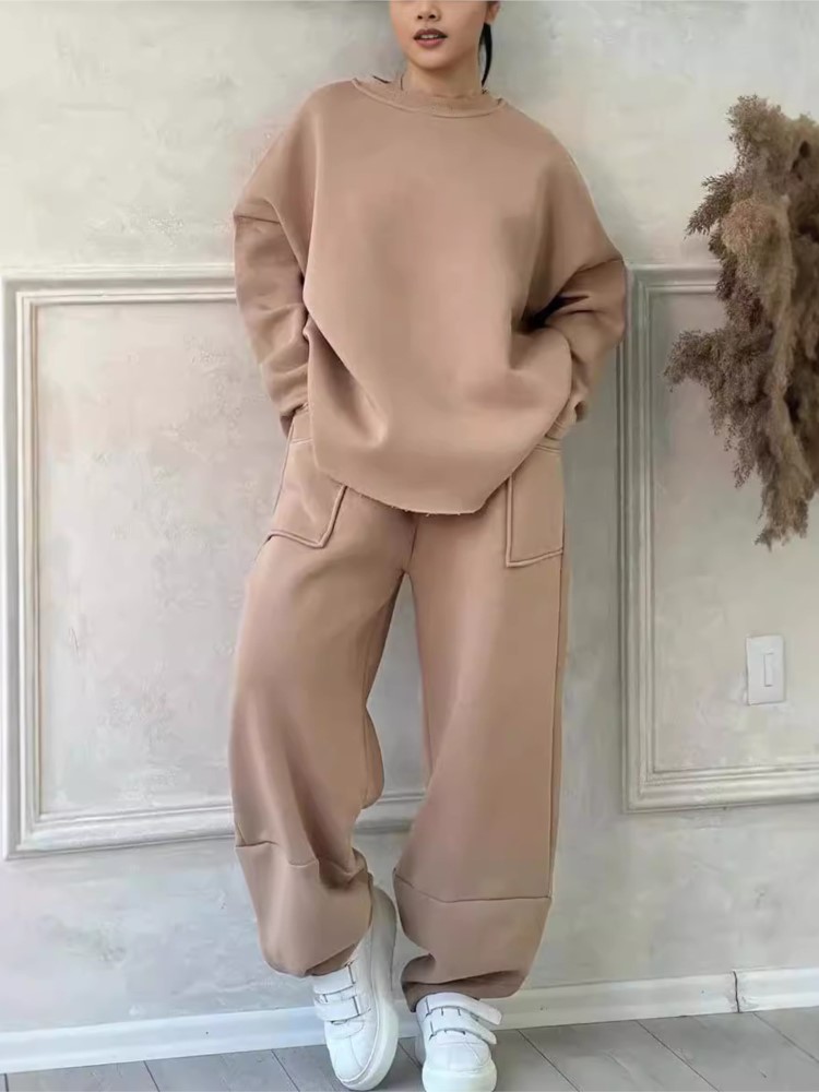 New Solid 2 Piece Set Women's  - مراجعة Winter Clothing Sales وسعره