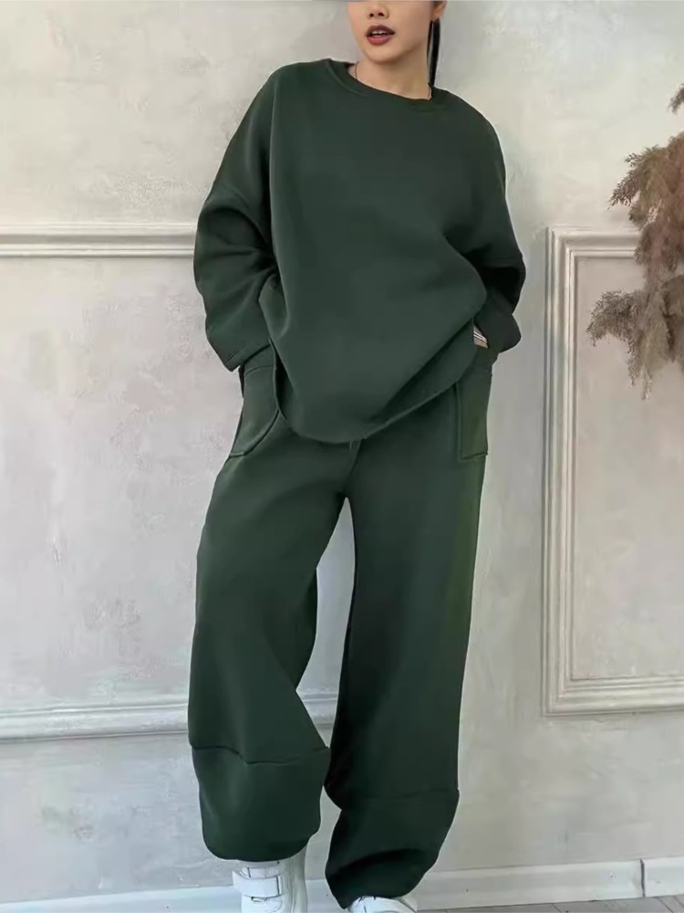 New Solid 2 Piece Set Women's  - مراجعة Winter Clothing Sales وسعره