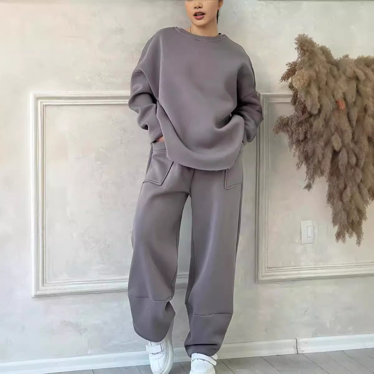 New Solid 2 Piece Set Women's  - مراجعة Winter Clothing Sales وسعره