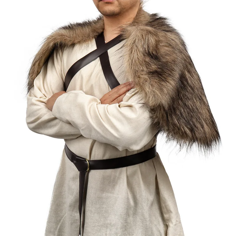 Viking Cloak Faux Fur Collar C - مراجعة Winter Clothing Accessories وسعره