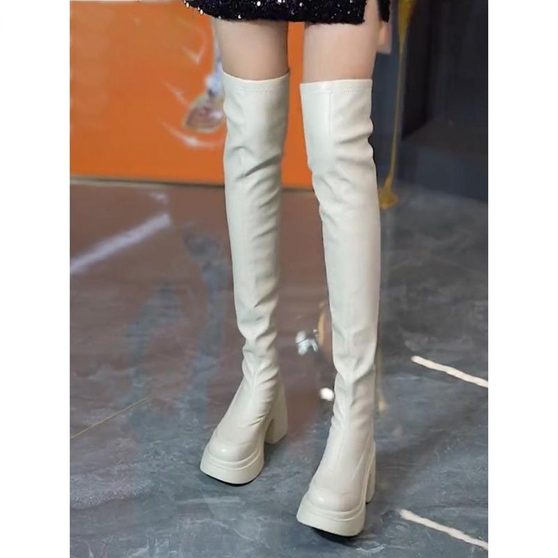 Round toe thick soled high-hee - مراجعة Winter Clothing Korea وسعره