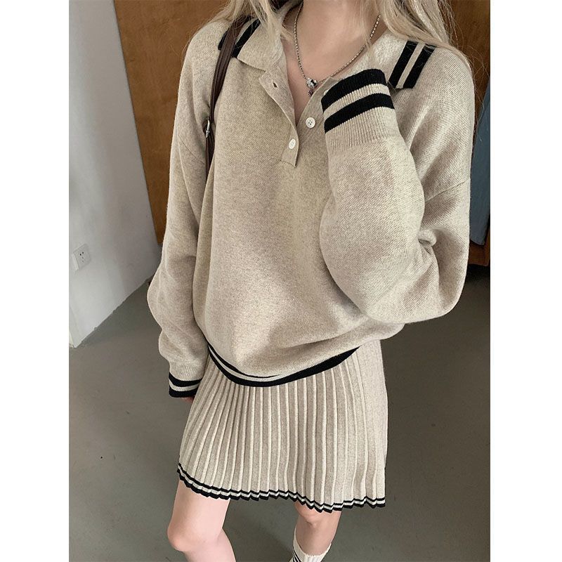 Color Blocked Polo Collar Long - مراجعة Winter Clothing Sales وسعره