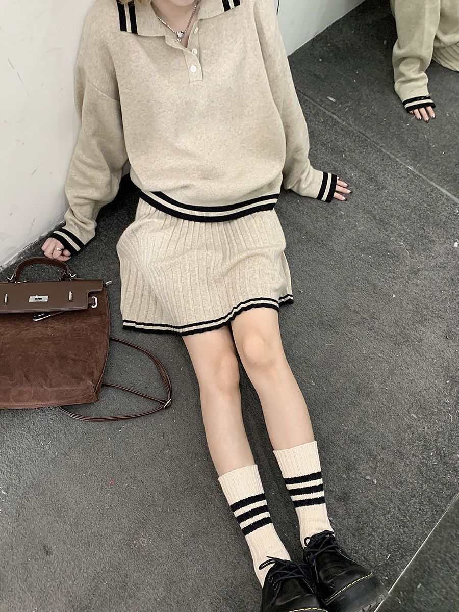 Color Blocked Polo Collar Long - مراجعة Winter Clothing Sales وسعره
