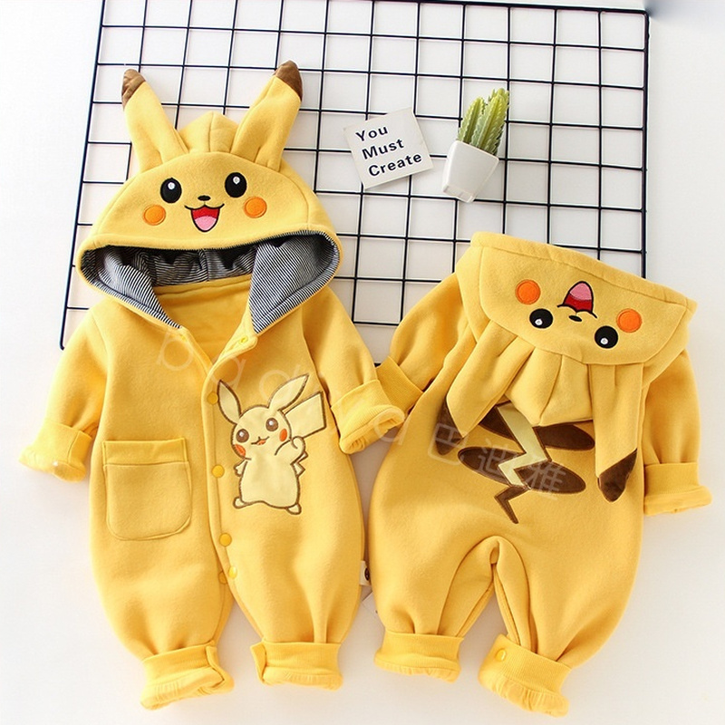 New Cute Cartoon Pokemon Pikac - مراجعة Winter Clothing Baby وسعره