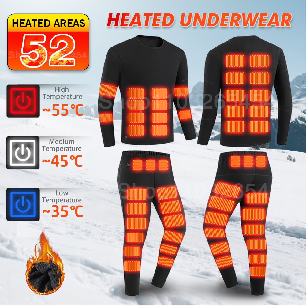 New 52 Areas Heated Underwear  - مراجعة Winter Clothing Accessories وسعره