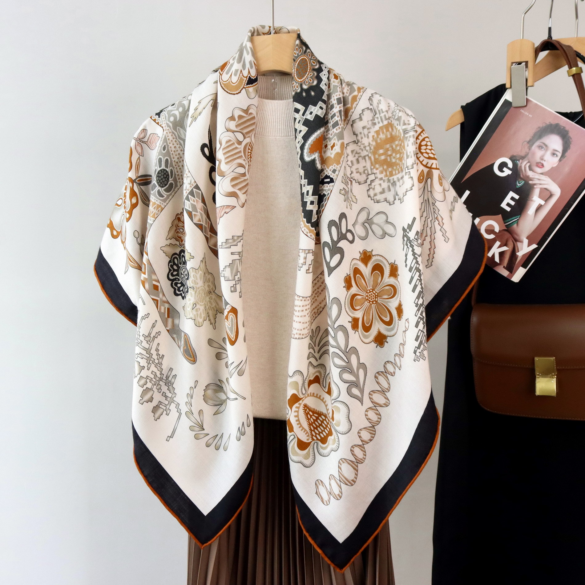 Silk Wool Cashmere Scarf Luxur - مراجعة Winter Clothing Hong Kong وسعره