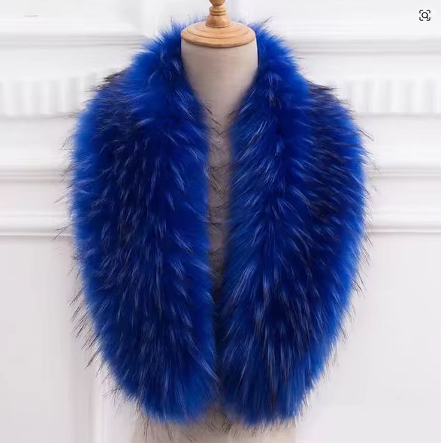 Natural Fur Collar Real raccoo - مراجعة Winter Clothing Design وسعره