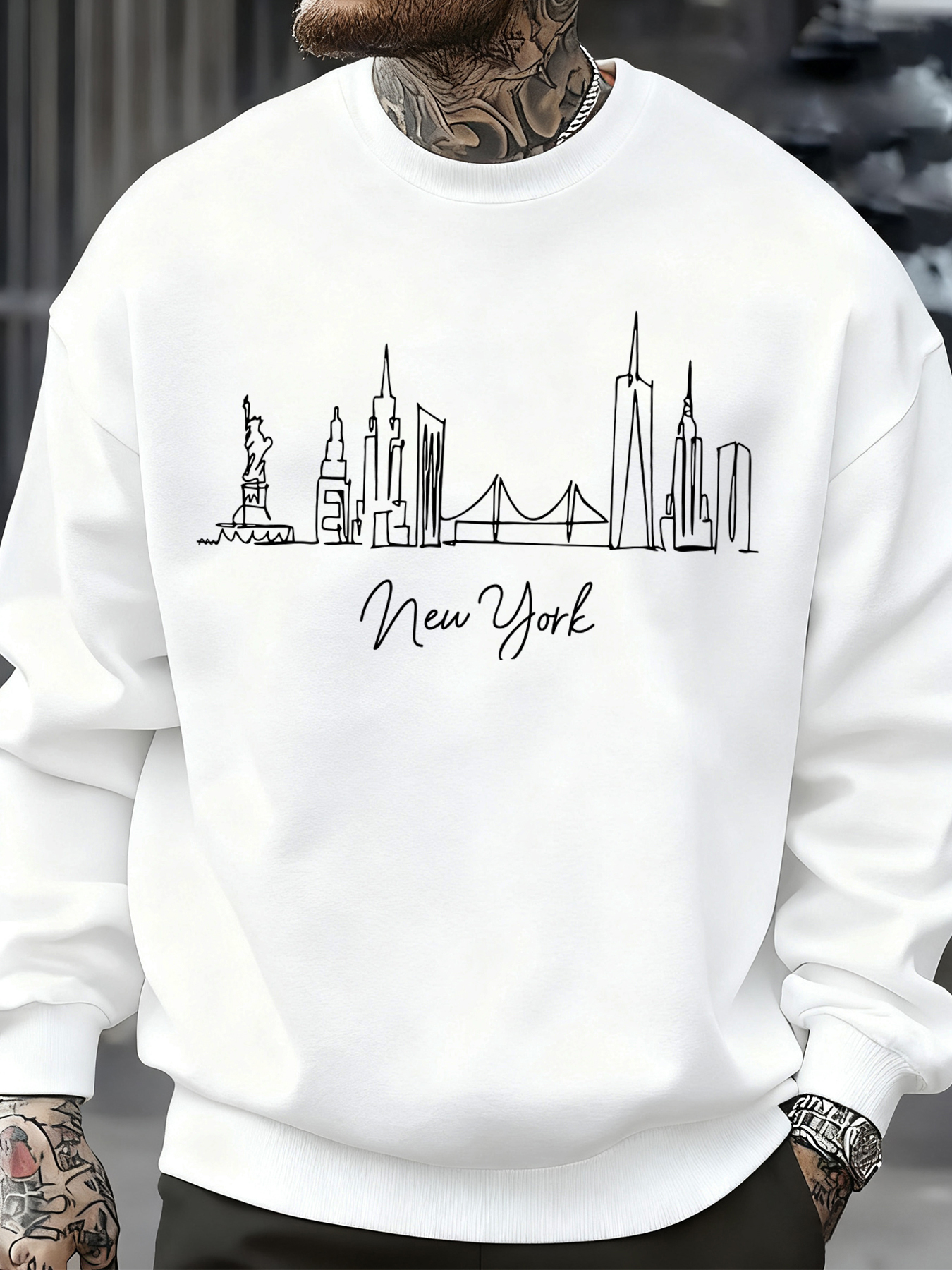 New York City Line Prints Men' - مراجعة Winter Clothing In New York City وسعره