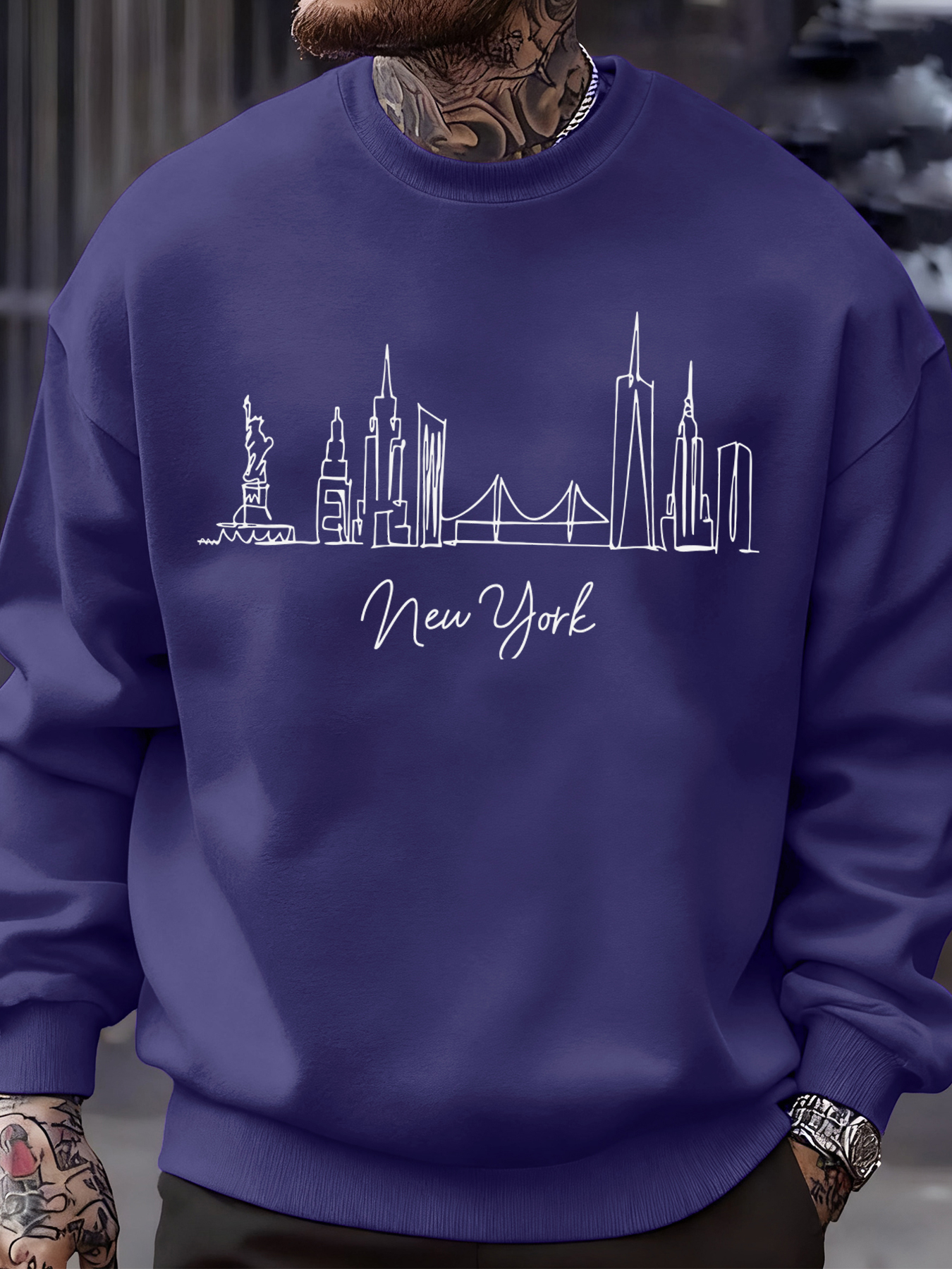 New York City Line Prints Men' - مراجعة Winter Clothing In New York City وسعره