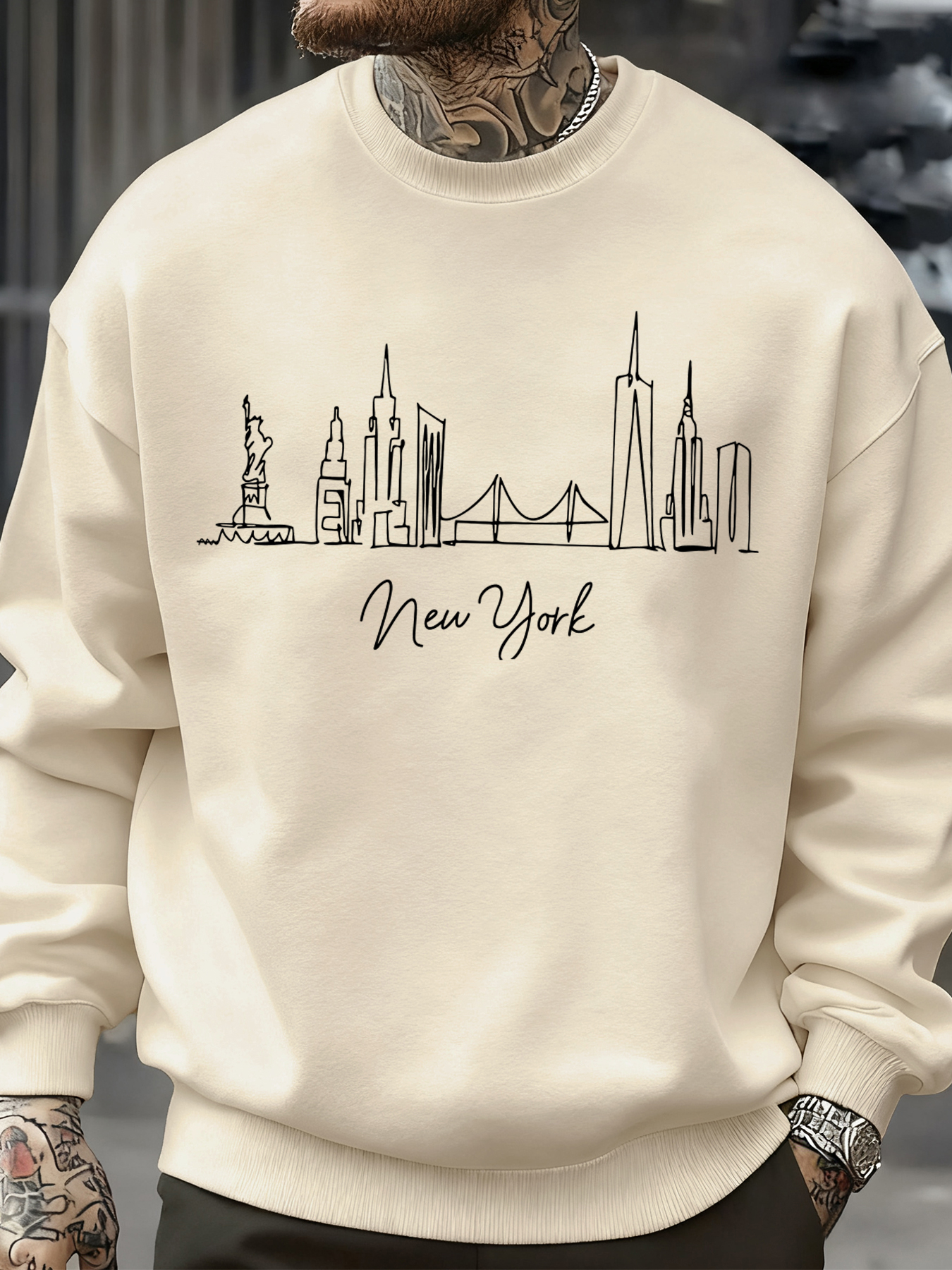 New York City Line Prints Men' - مراجعة Winter Clothing In New York City وسعره