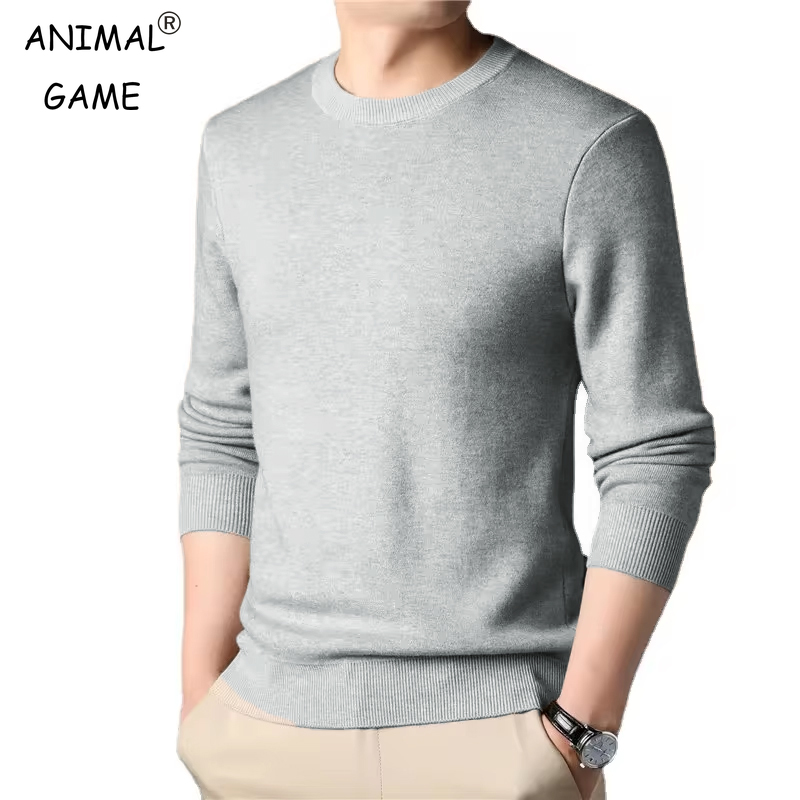 Men's Solid Color Knitted Pull - مراجعة Winter Clothing Uae وسعره