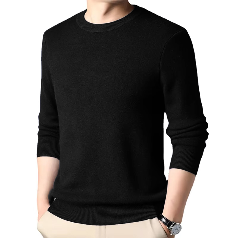 Men's Solid Color Knitted Pull - مراجعة Winter Clothing Uae وسعره