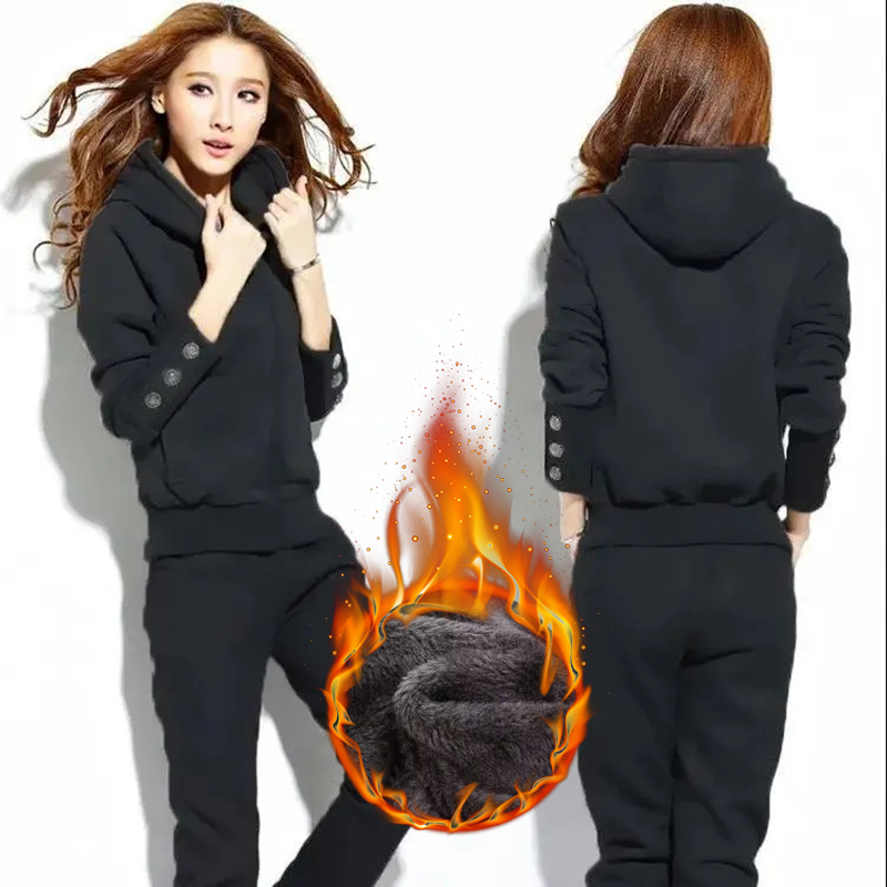 Winter 2 Pieces Sets Hooded Pl - مراجعة Winter Clothing Sales وسعره