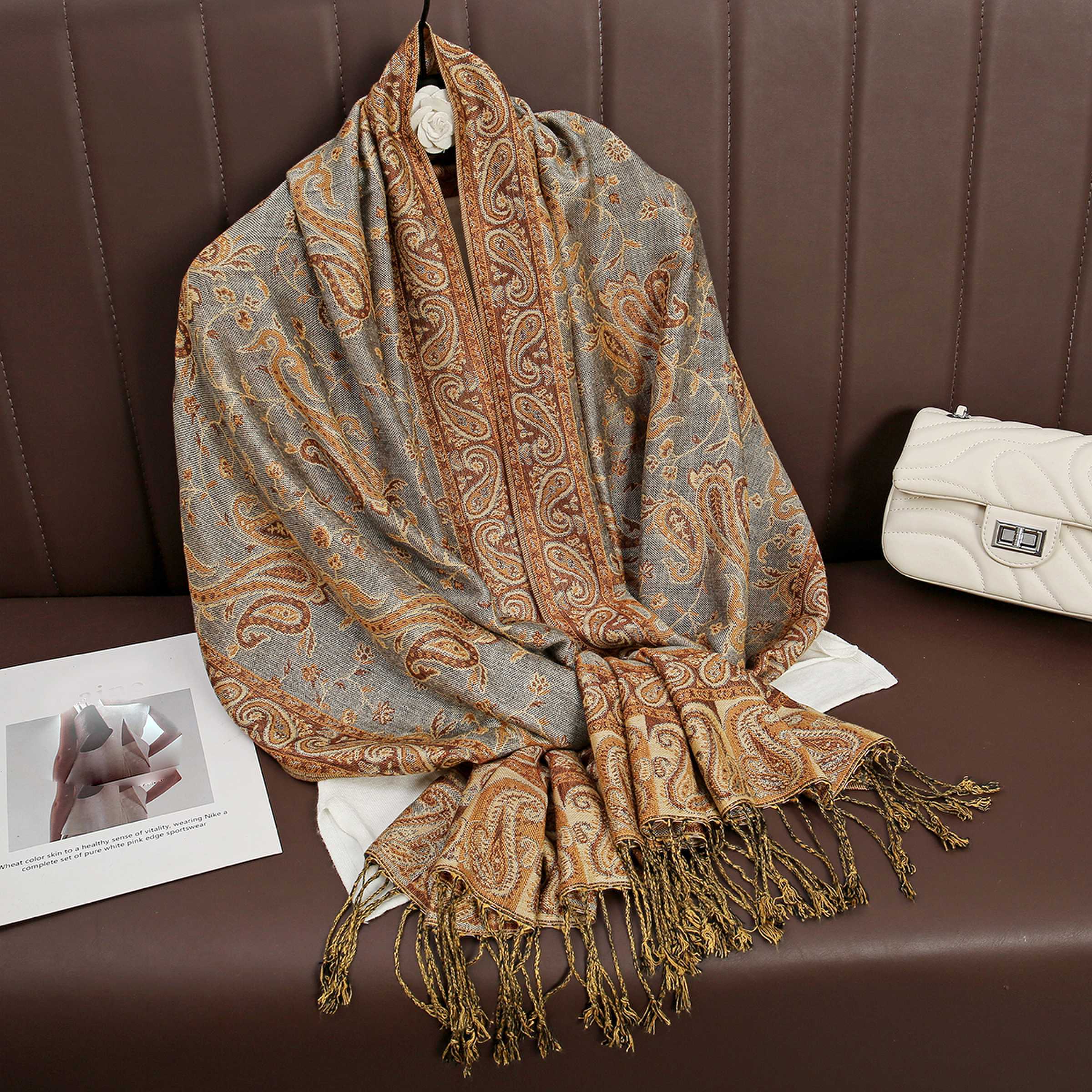 Luxury Brand Autumn Cashmere P - مراجعة Cashmere Scarf Wrap وسعره