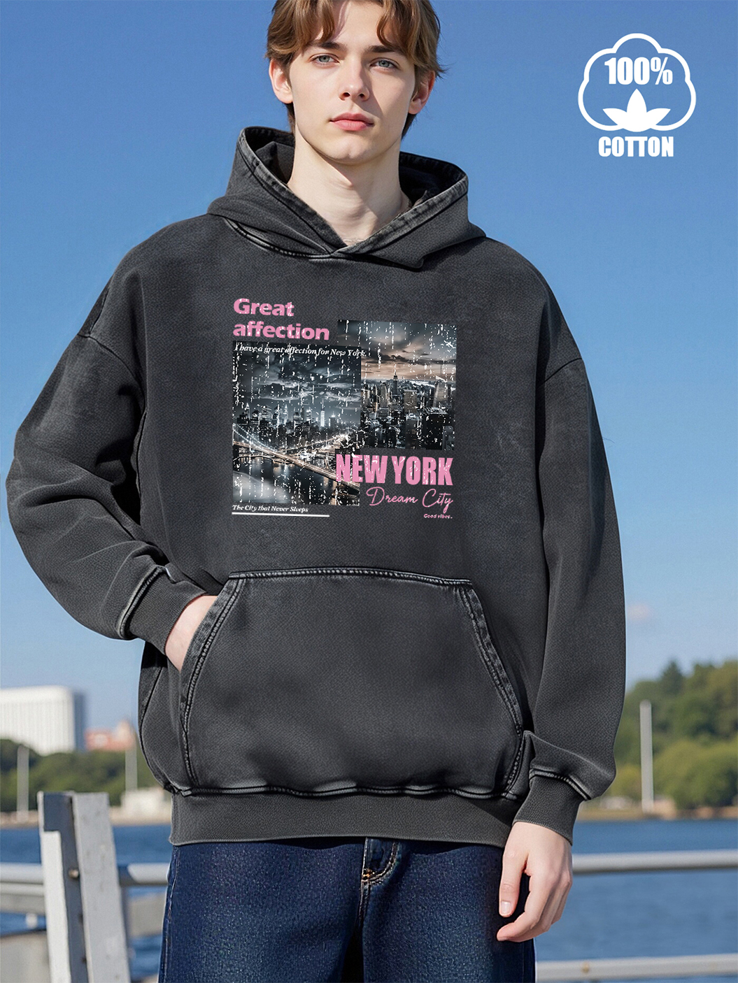 New York Dream City Prints Men - مراجعة Winter Clothing In New York City وسعره