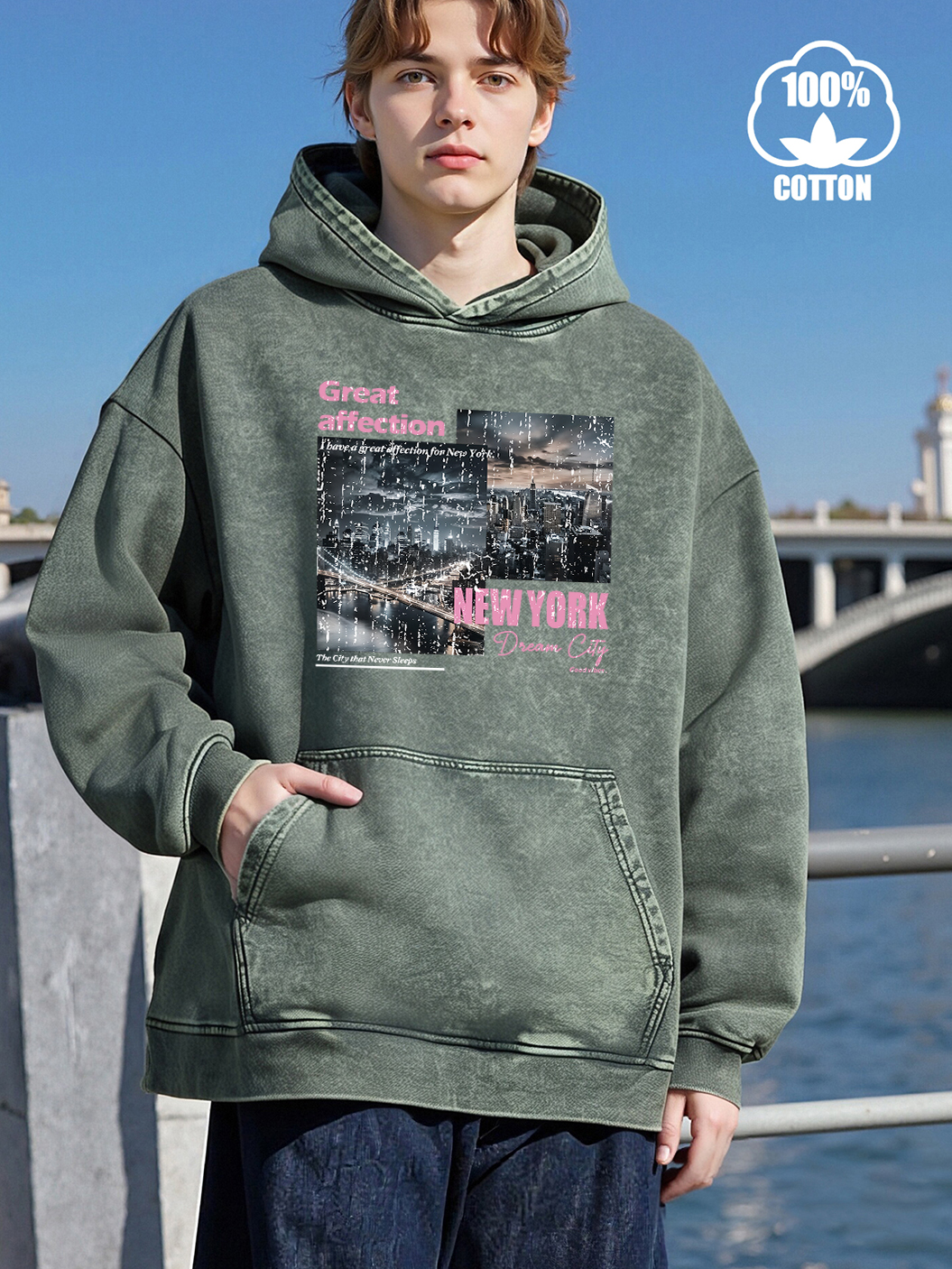 New York Dream City Prints Men - مراجعة Winter Clothing In New York City وسعره