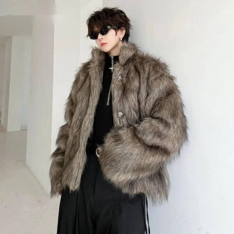Korean Style Men's Faux Fur Ja - مراجعة Winter Clothing Uae وسعره