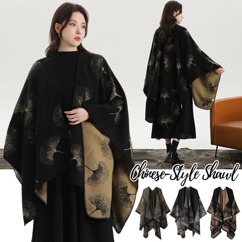 Printed Knitted Shawl for Wome - مراجعة Winter Clothing Ideas وسعره