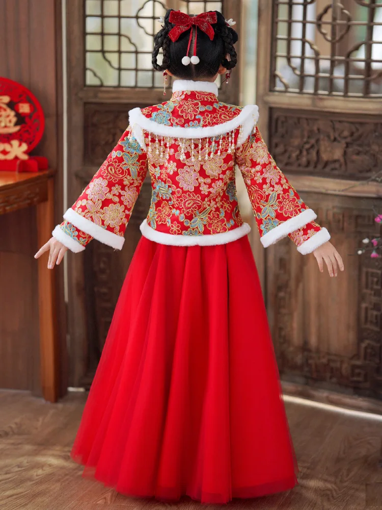 Winter Red Thicken Kids Hanfu  - مراجعة Winter Clothing Baby وسعره