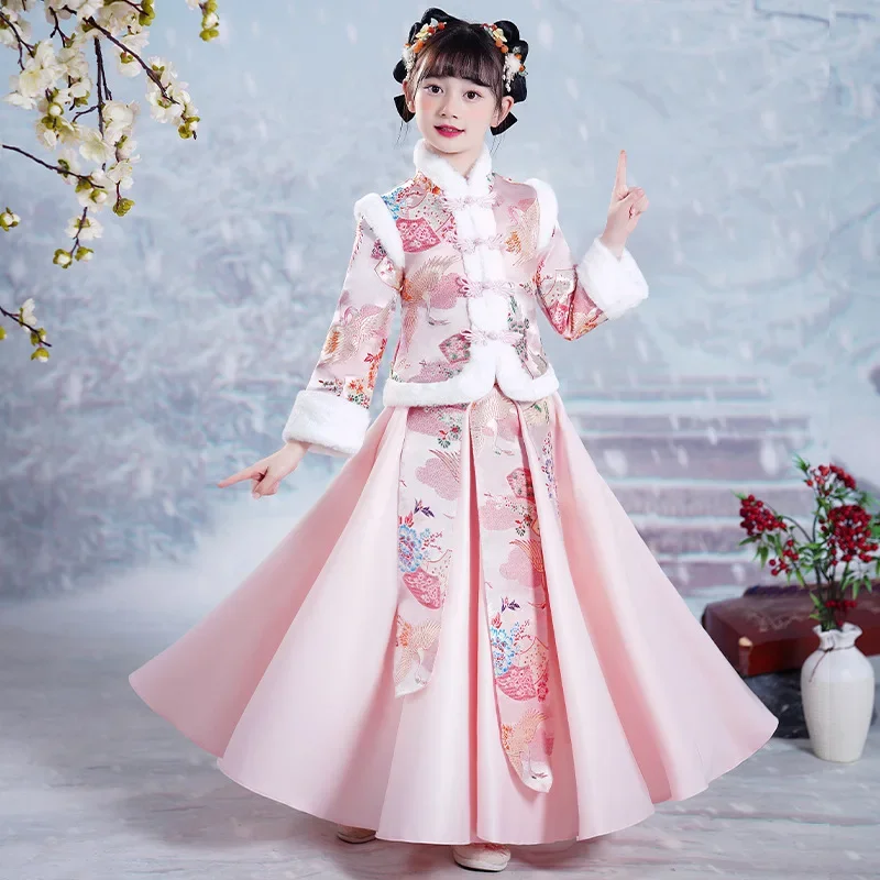 Winter Red Thicken Kids Hanfu  - مراجعة Winter Clothing Baby وسعره