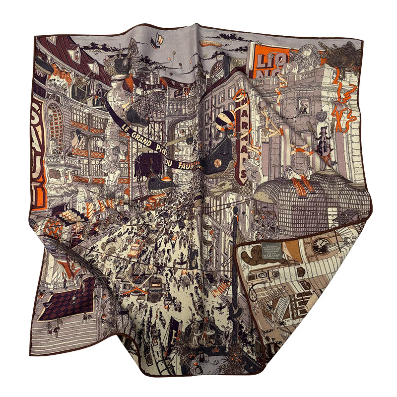 Two Faced Print Designer Scarf - مراجعة Winter Clothing Hong Kong وسعره
