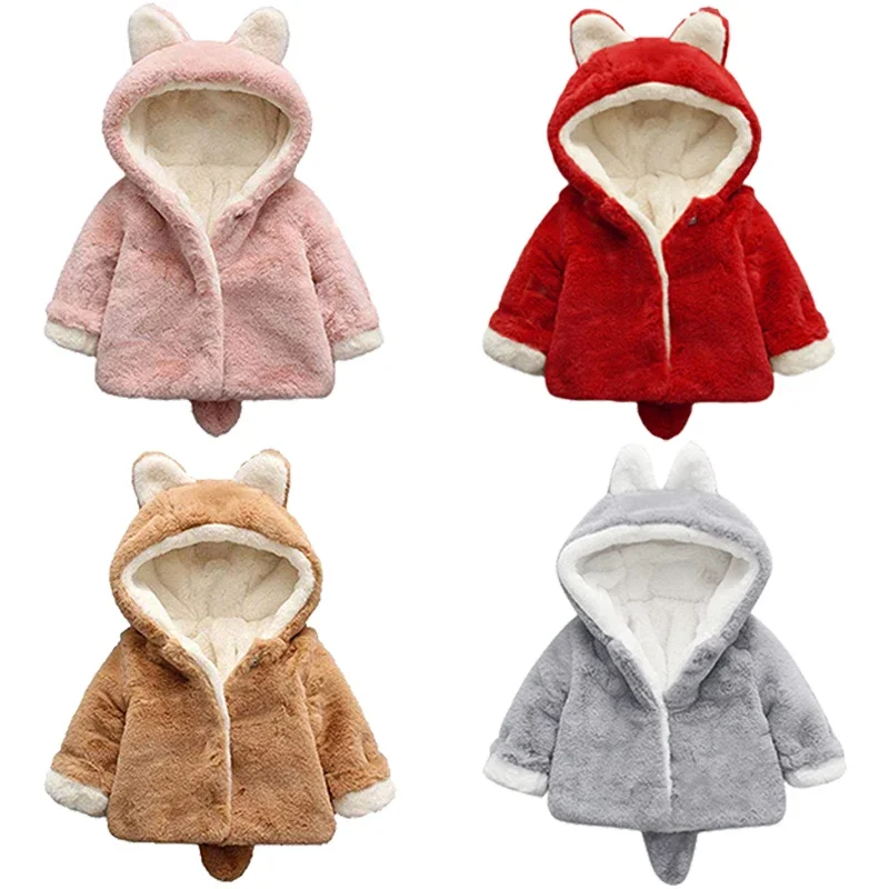 Cute Cat Ears Plush Baby Jacke - مراجعة Winter Clothing Toddler وسعره