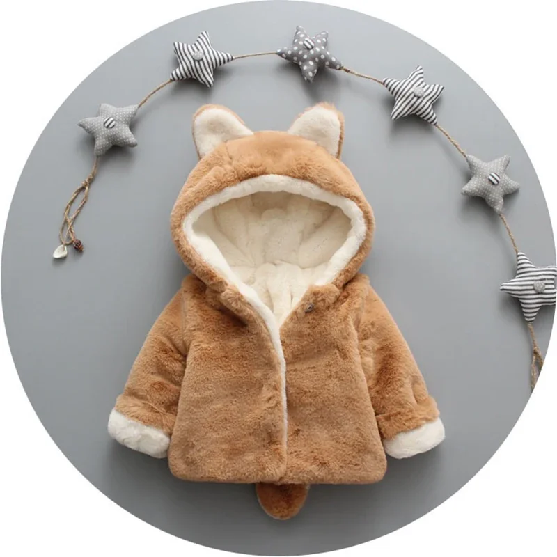 Cute Cat Ears Plush Baby Jacke - مراجعة Winter Clothing Toddler وسعره