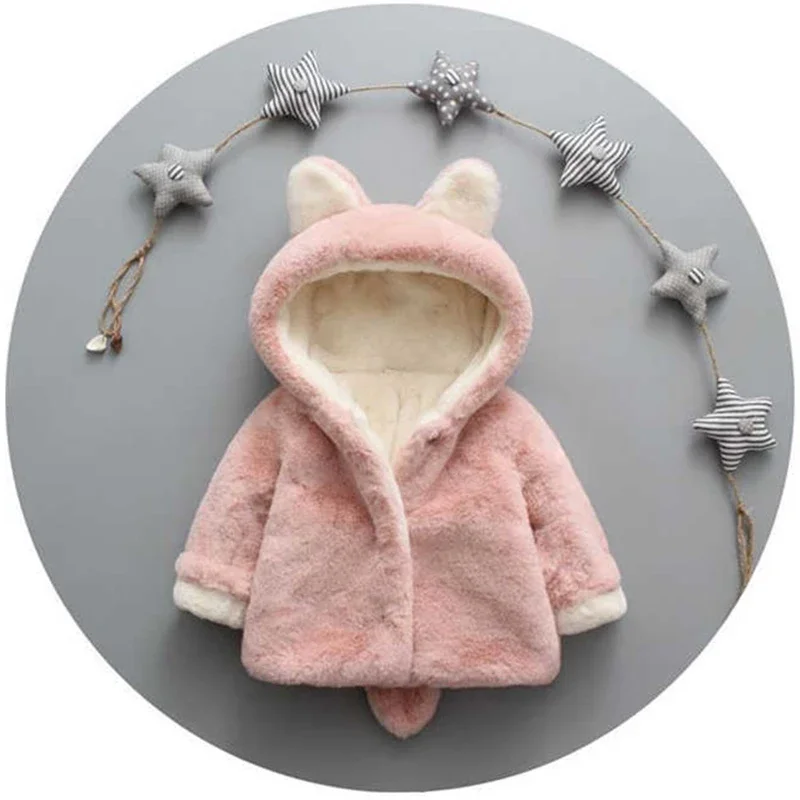 Cute Cat Ears Plush Baby Jacke - مراجعة Winter Clothing Toddler وسعره