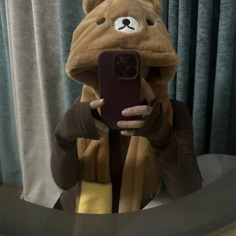 3 In 1 Plush Thick Hooded Hat  - مراجعة Winter Clothing Accessories وسعره