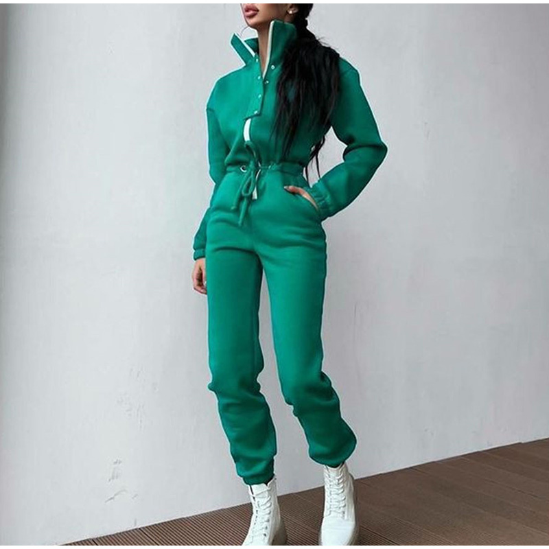 Casual Stand Collar Jumpsuits  - مراجعة Winter Clothing Sales وسعره
